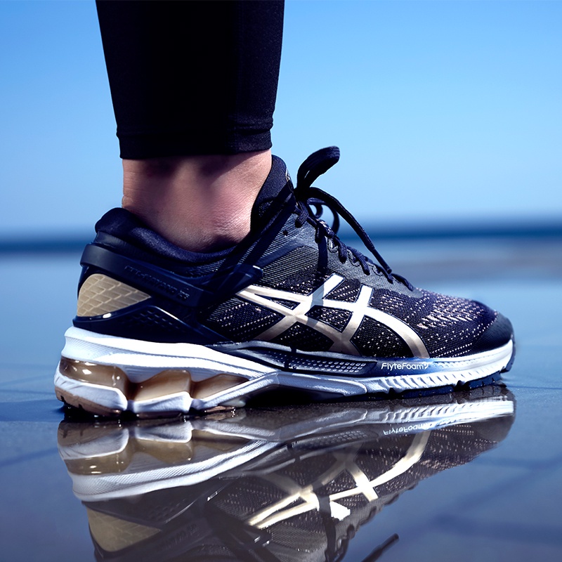 The Asics Gel Kayano 26 is one of the best shoes for flat feet and are appropriate if you have a bowed leg. 